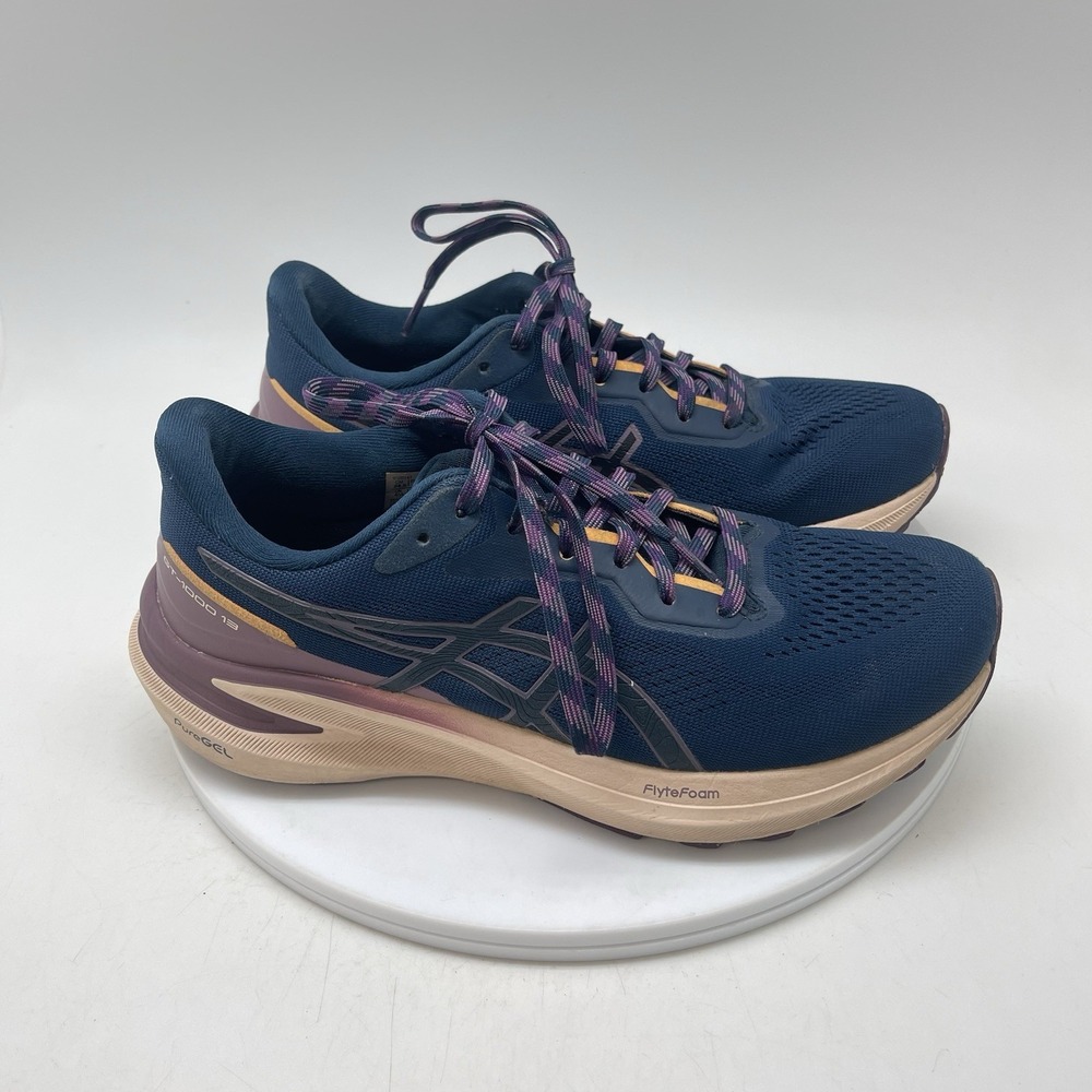 Asics Sneakers Womens 7.5 GT 1000 13 1012B747 Blue Running Athletic Gym Shoes